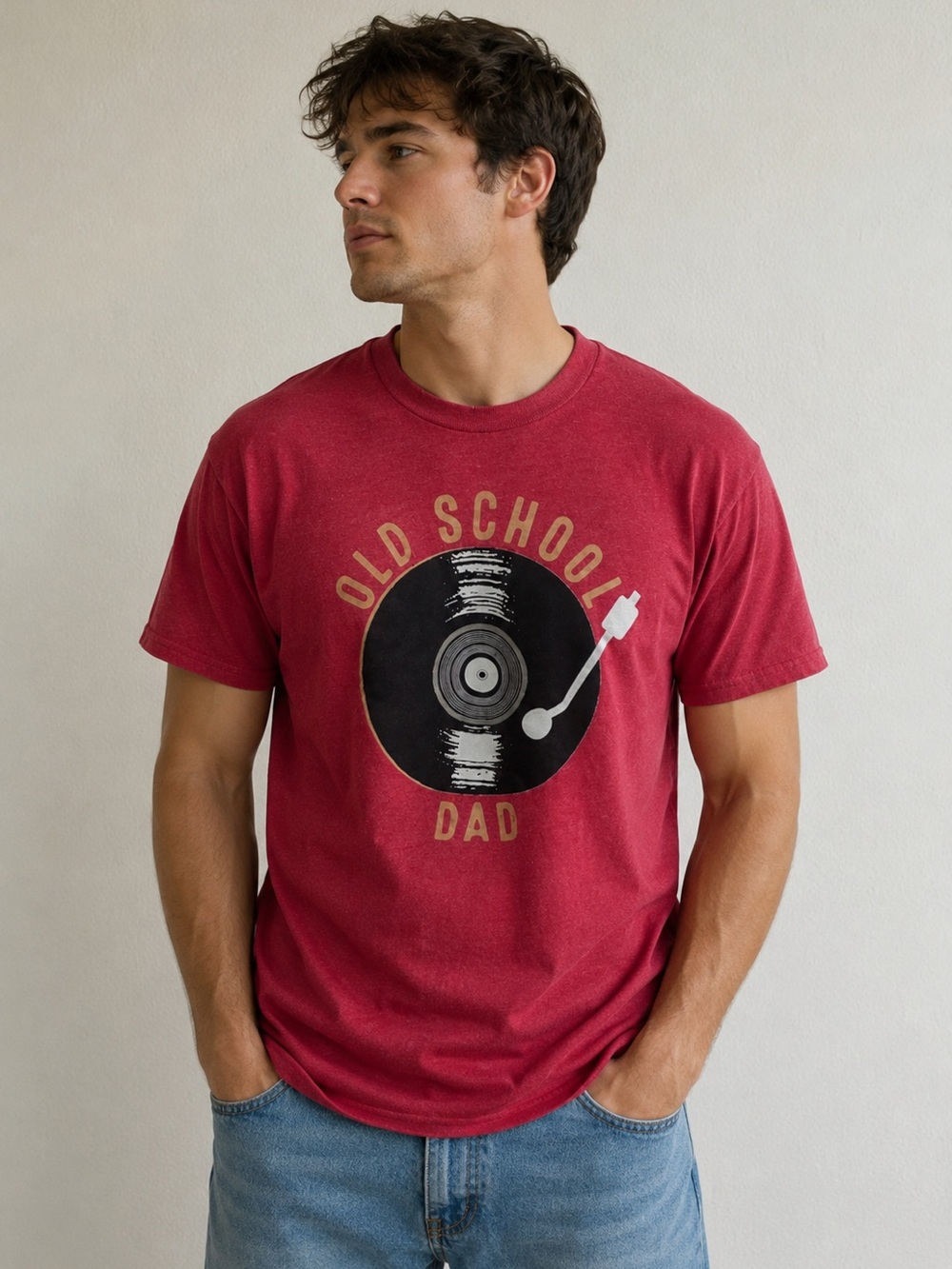 EUC Old School Dad record Tee Shirt.